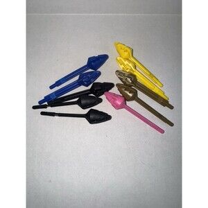 10 Imaginext Power Rangers Missile Projectile Lot Gold Black Blue Yellow Pink